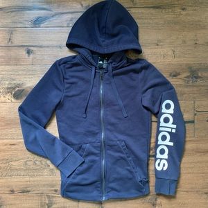 ADIDAS Navy Zip-up Hoodie